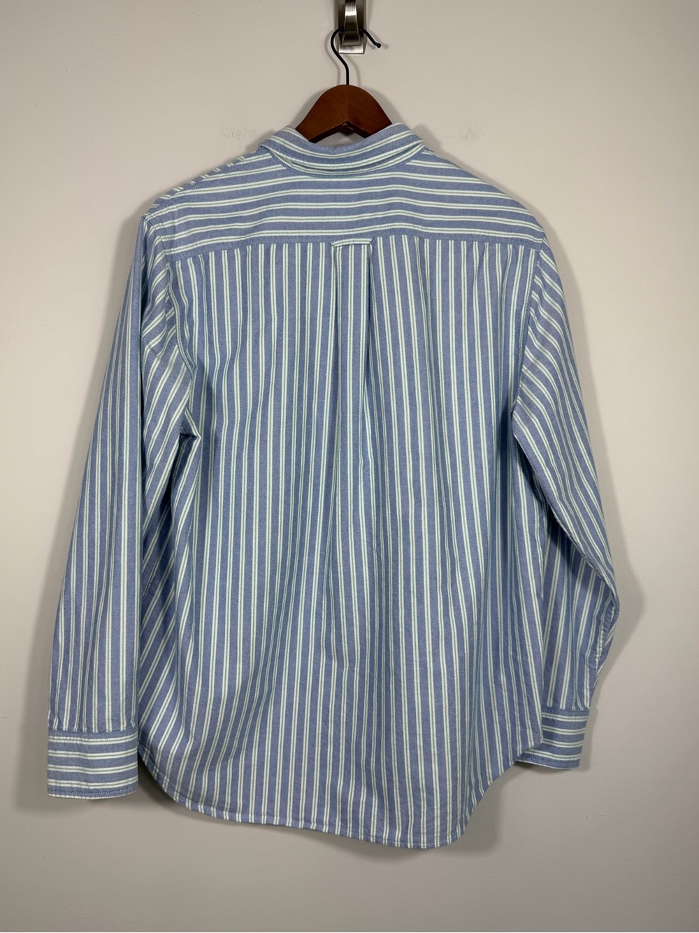 Everlane Organic Cotton Blue Stripe Button Down Shirt Size 12 - Picture 2 of 7